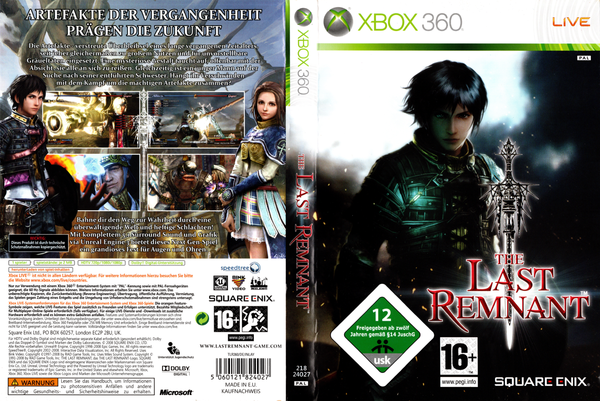 The Last Remnant box art for Xbox 360